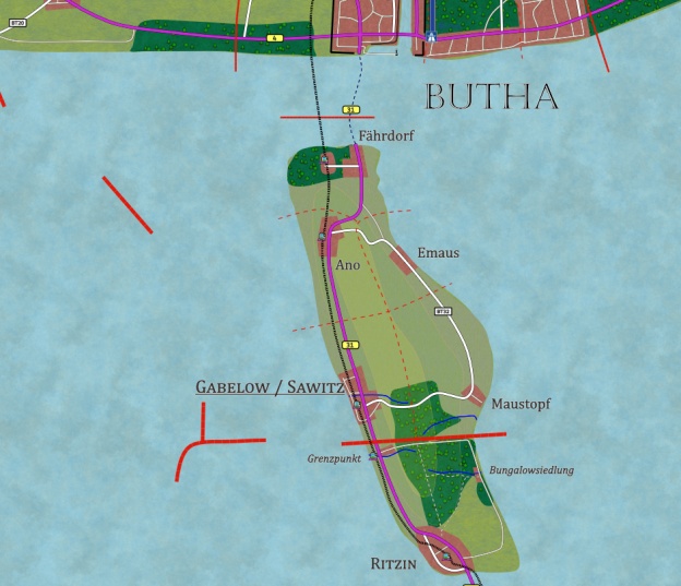 Landkreis Gabelow / Sawitz (Buthanien)
