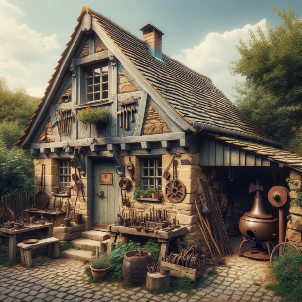 Alte Schmiede in Folksi