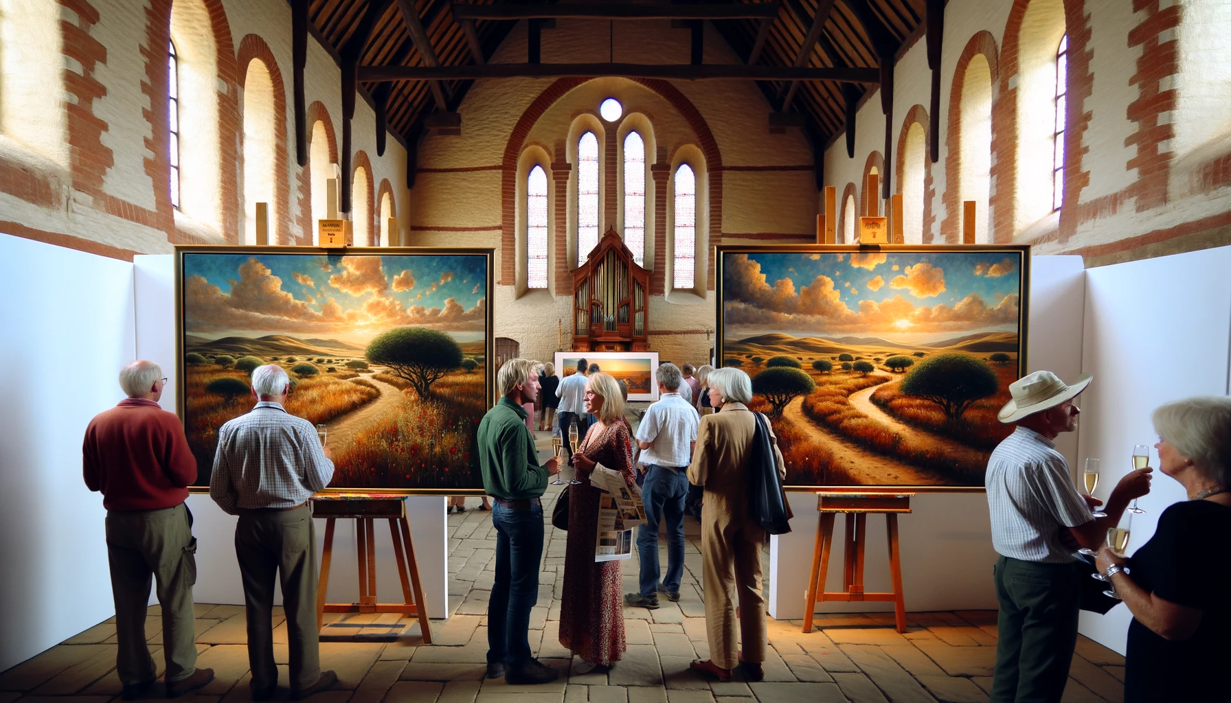 Festliche Eröffnung der Maria Becker Ausstellung in der Dorfkirche von Meinhaus