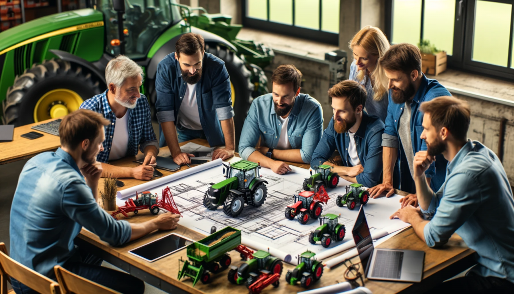 Team of Engineers and Designers: A glimpse into the brainstorming and planning process for the next generation of agricultural machinery.
