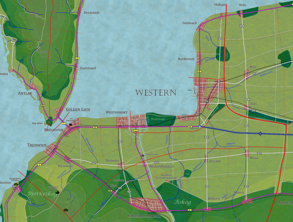 Map Westerner Umland