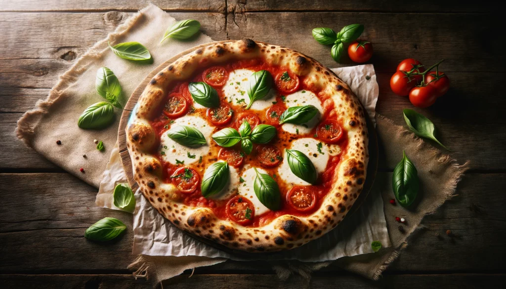 Pizza Margherita mit Büffelmozzarella