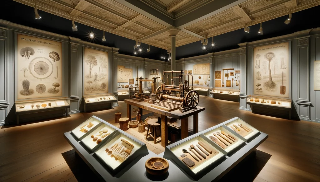Ausstellung zur Pilzverarbeitung