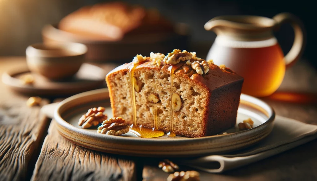 Bananenbrot mit Walnüssen und Honig