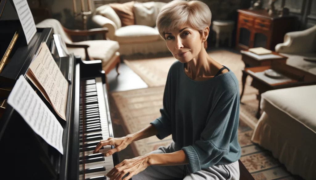 Elisabeth Müller am Klavier