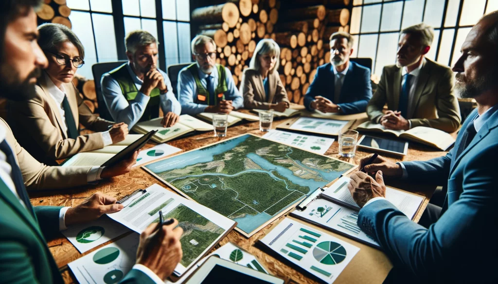 Umwelt-Meeting bei der Åskog Holzverarbeitung GmbH in Belborn
