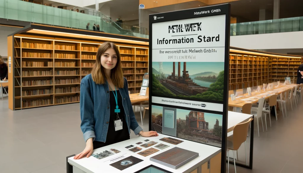 Informationsstand in der Stadtbibliothek
