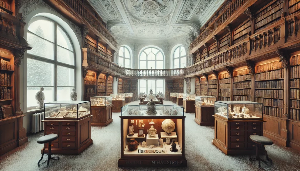 Bibliothek des Graf Magnus von Stein im Herrenhaus von Hausdorf