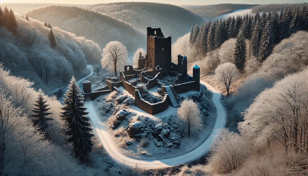 Ruinen der Burg Sturmwacht bei Lachwitz