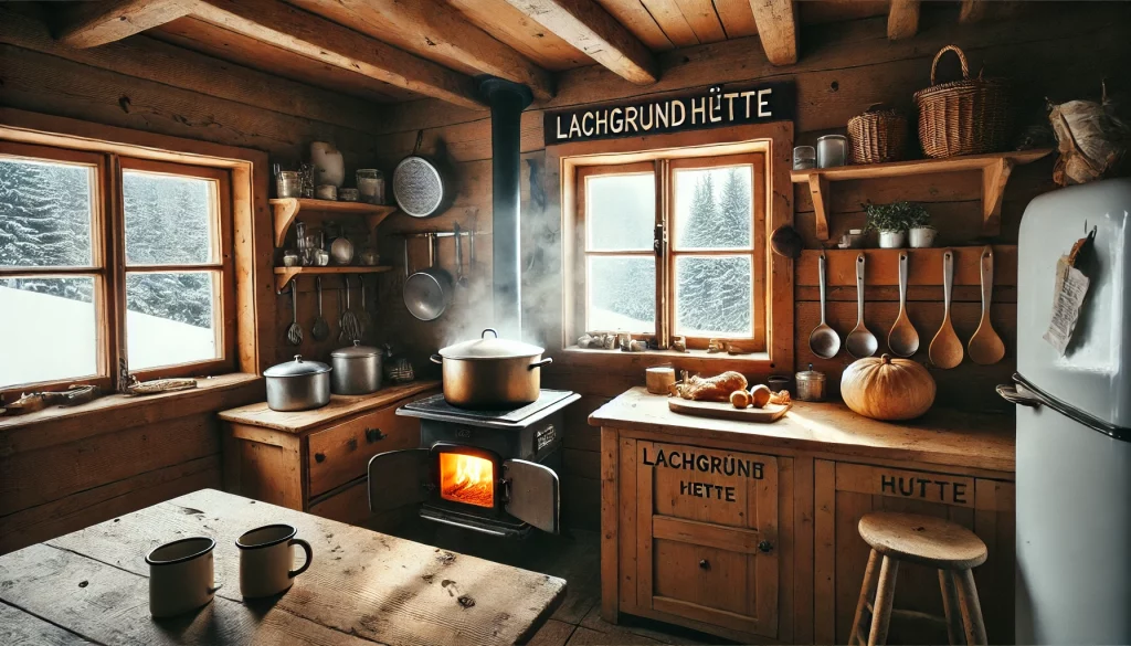 Küche der Lachgrundhütte