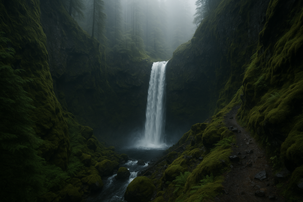 Wasserfall von Skogsdjupa