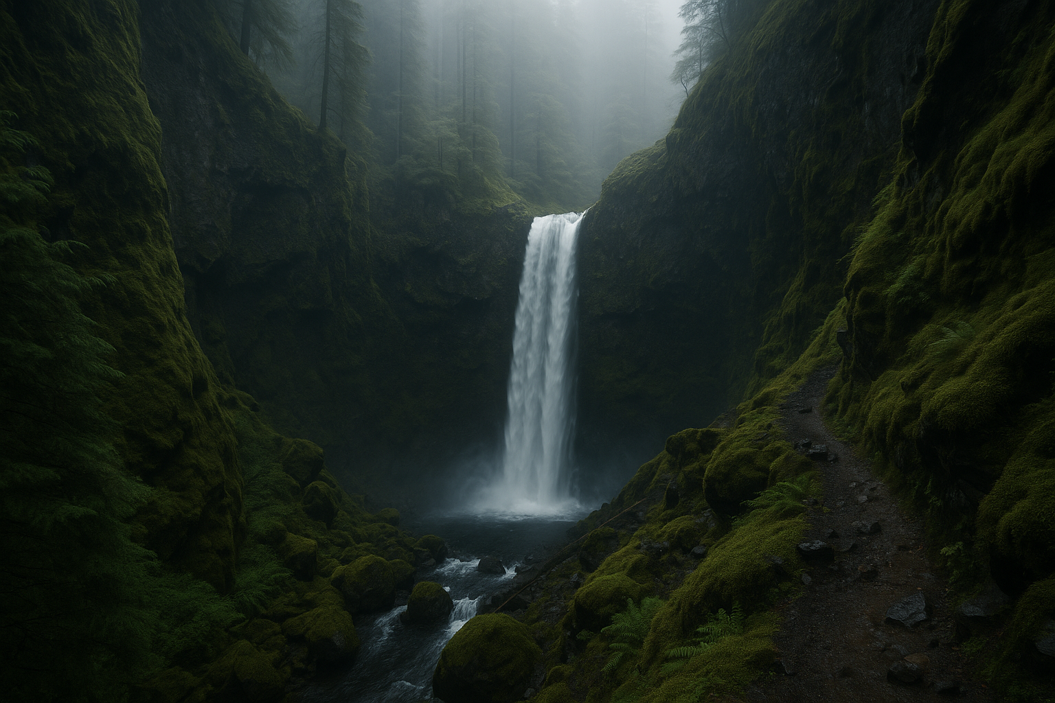 Wasserfall von Skogsdjupa