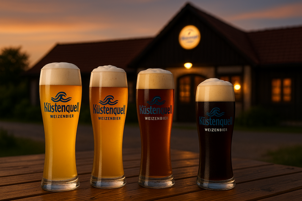 Produktportfolio der Küstenquell-Brauerei in Straßenstrand