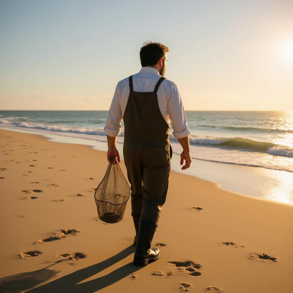 Martin Lehner am Strand