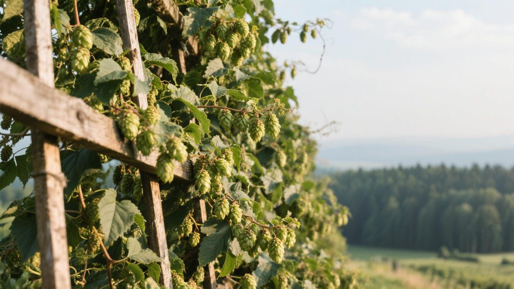 Hopfenplantage bei Klodorf