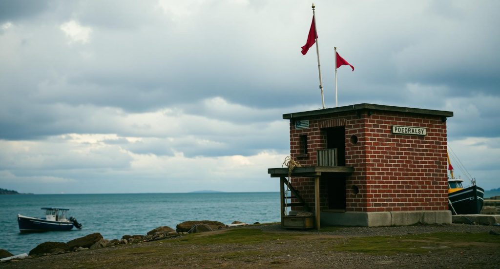Wachthäuschen aus Backstein