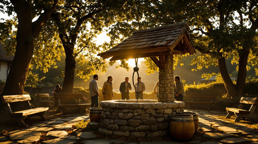Tiefbrunnen mit Eisenring