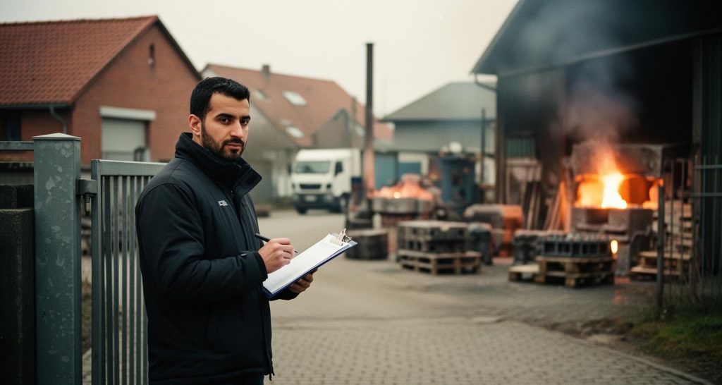 Ercan Havel in der Gießerei Teichmünde