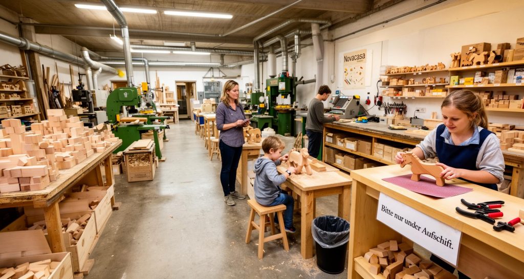 Werksladen der Novacasa Holzspiel