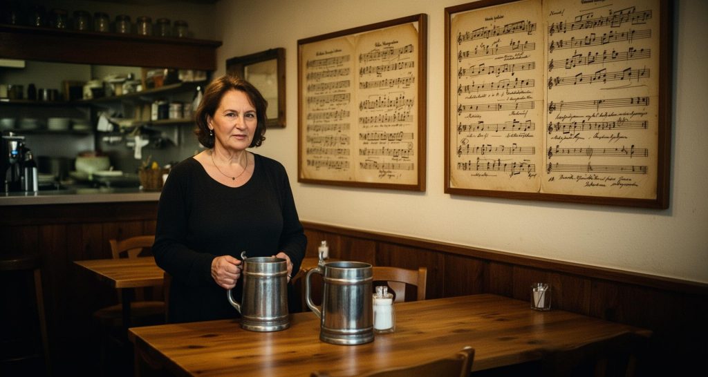 Rika Morgenstern in ihrem Gasthaus „Rückenstube“