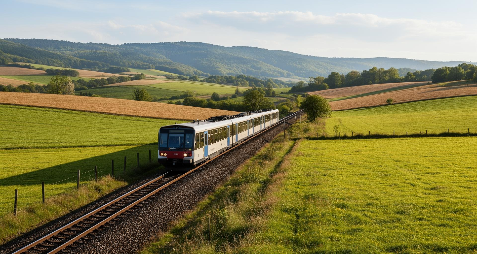 Linie 22 der Zentralmassivbahn von Seestadt nach Weishaus