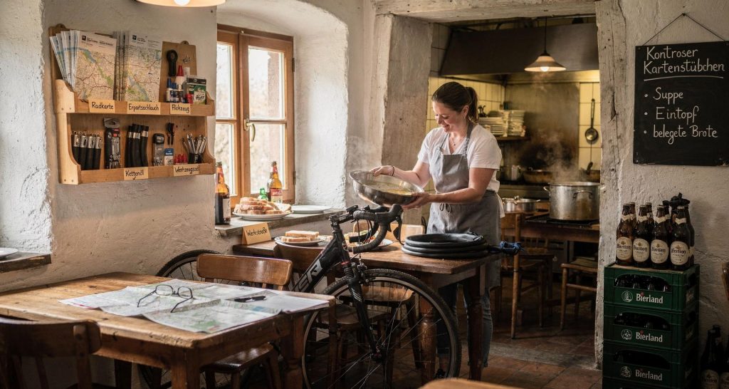 Ina Hegler im Kontroser Kartenstübchen