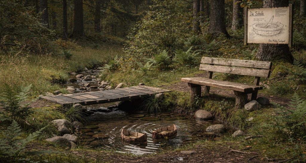 Quelle des Kleinen Teichflusses im Sommer