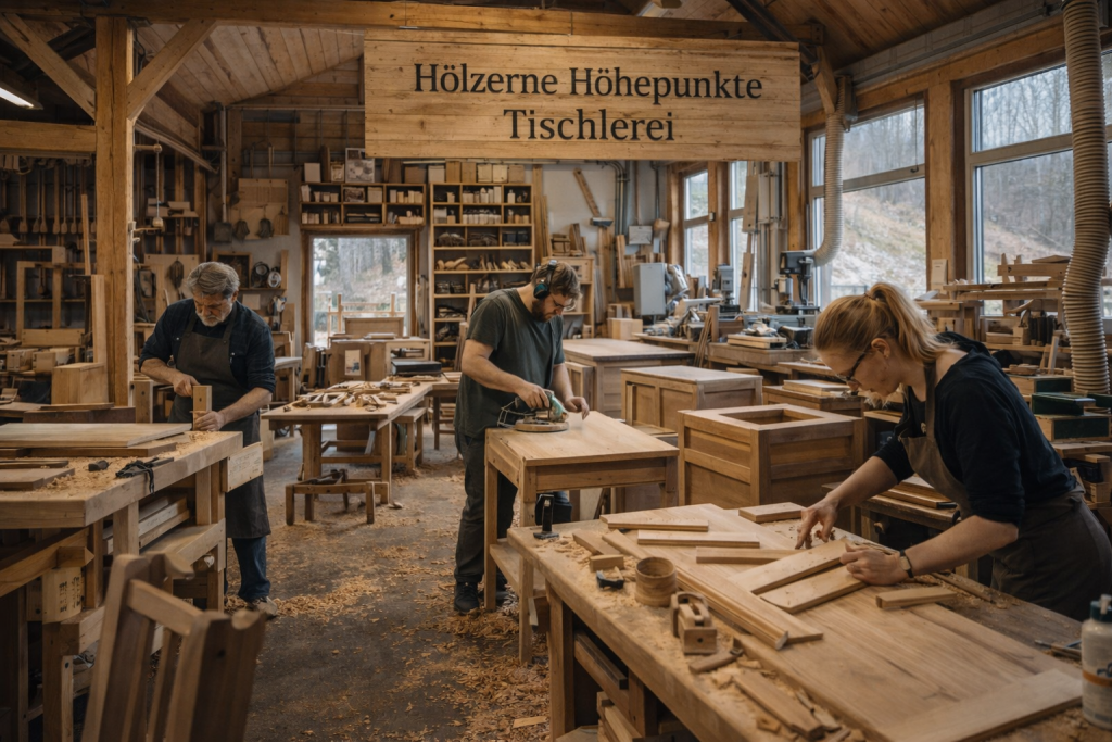 Hölzerne Höhepunkte Tischlerei