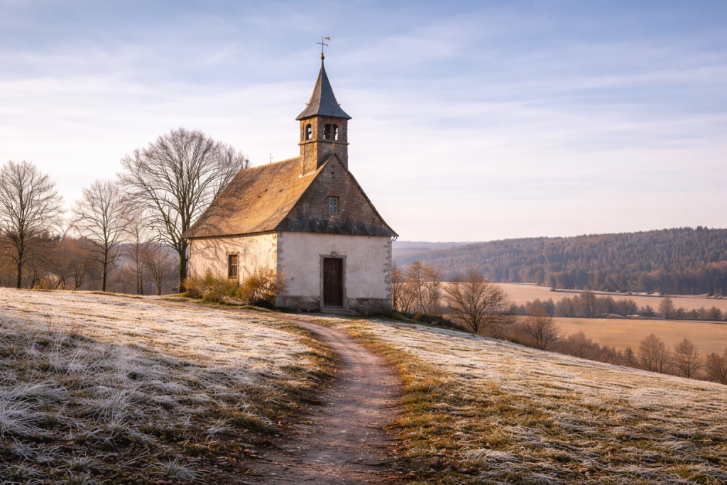 St.-Severus-Kirche im Morgenlicht