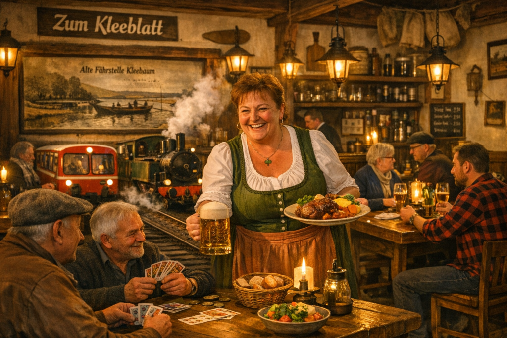 Gastraum des Restaurants „Zum Kleeblatt“