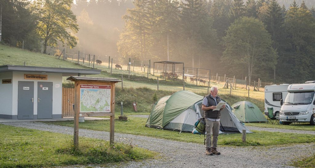 Campingplatz am Ortsrand