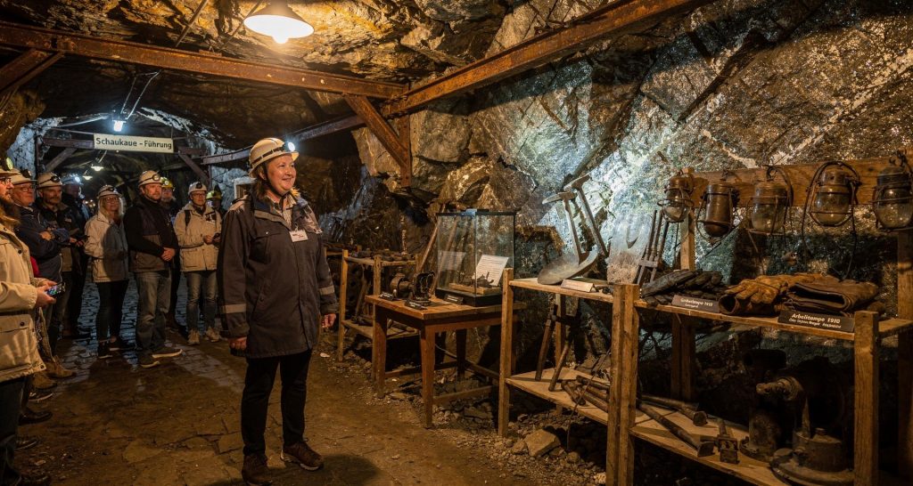 Führung durch die Grube Himmelsschlüssel mit Bergwerksdirektorin Helma Rotkoppel