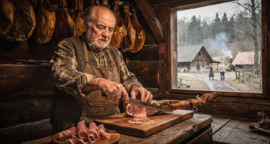 Konrad Wirtz und seine Waldweide-Schinken