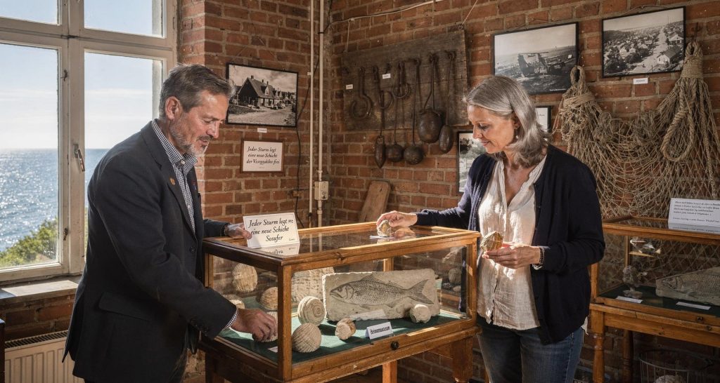 Freja Larsson und Viktor Holmgren im Heimatmuseum