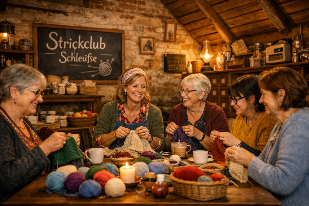 Strickclub im alten Postamt in Schleuße