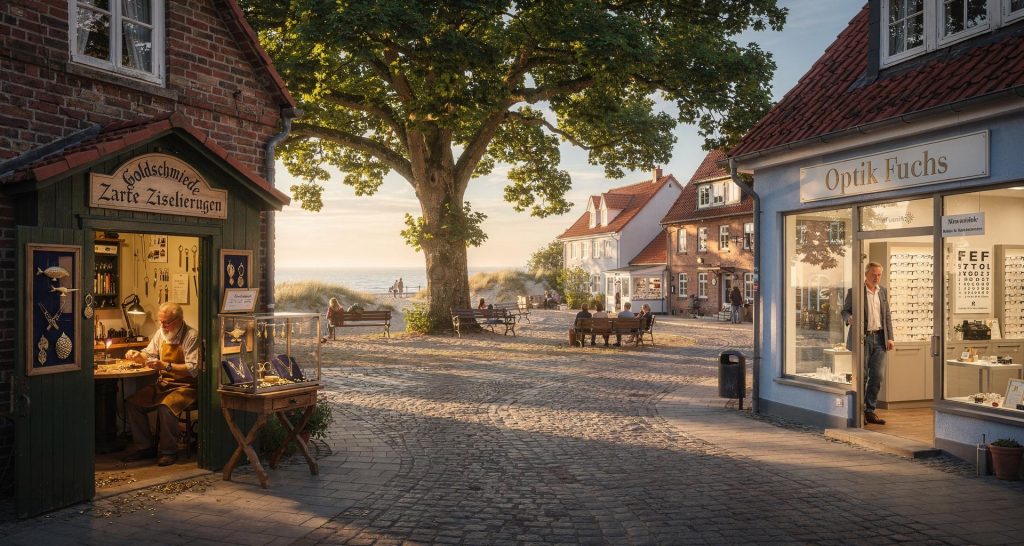 Alte Poststraße mit Goldschmiede Zarte Ziselierungen und Optik Fuchs